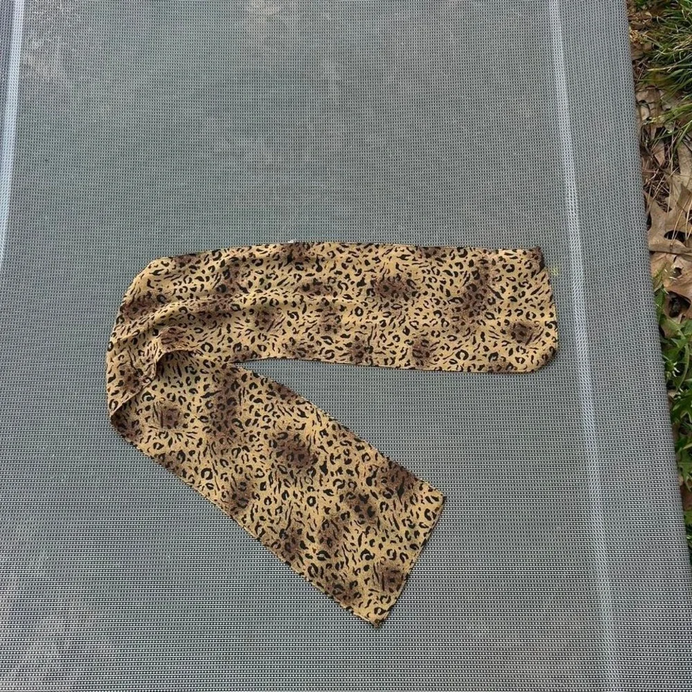 Y2k leopard print, scarf, whimsy eclectic